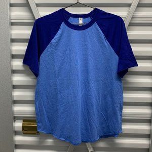 Two Tone Sky Blue Deep Sea Summer Spring Shirt Stretchy Soft Comfortable Picnic